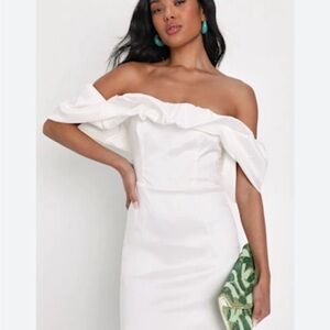 Lulu's Strapless White Dress